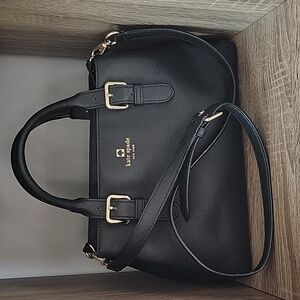 Kate spade black hand bag with shoulder strap